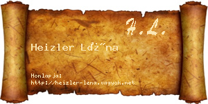 Heizler Léna névjegykártya
